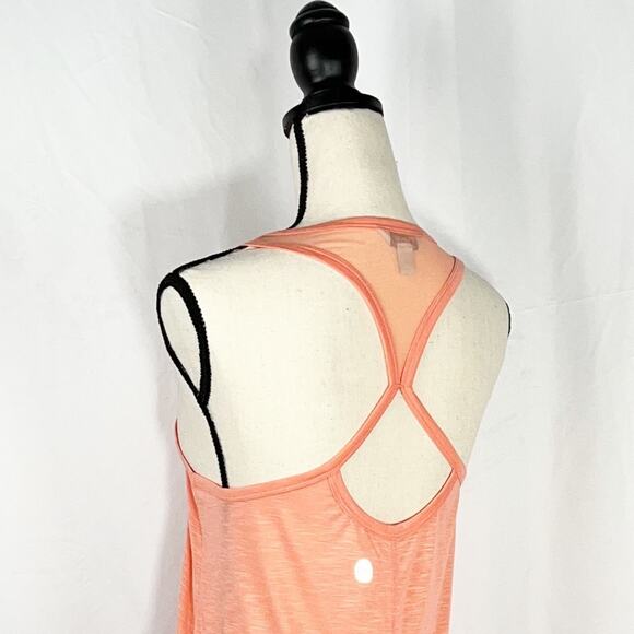 Balance Cover-Up Collection Tangerine Mesh & Cutout Racerback Cover Up Dress SzL - Picture 9 of 16
